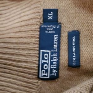Polo 100% lambs wool quarter zip sweater